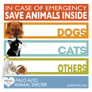 Pet Safety Sticker by Friends of the Palo Alto Animal Shelter